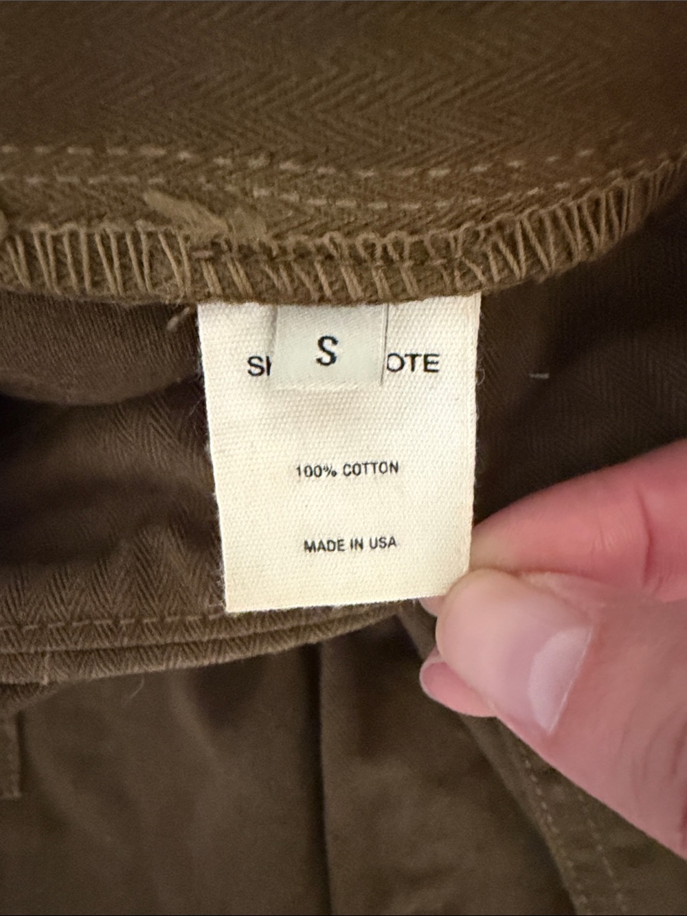 Shaina Mote Painter Pant sz S, dark olive - Picture 3 of 4